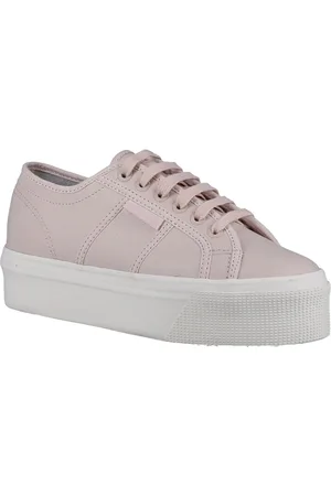 Superga 2790 Leren Vrouwen Amandel Trainers