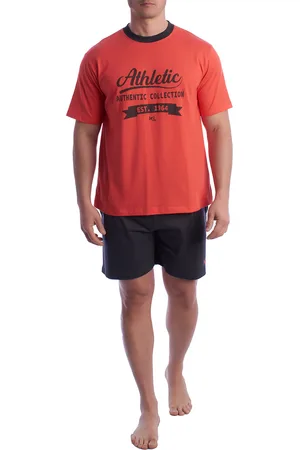 Kisses and Love Herren-Pyjama mit kurzen Ärmeln aus 100 % Baumwolle KL30000