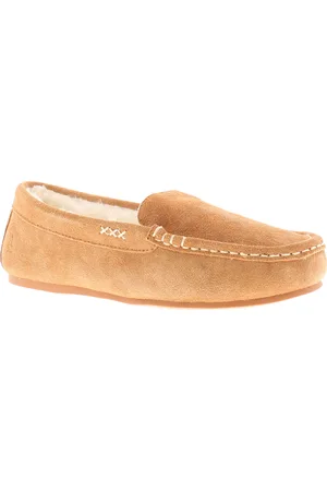 Hush Puppies Annie Mocassin Suède Dames Pantoffels In Tan