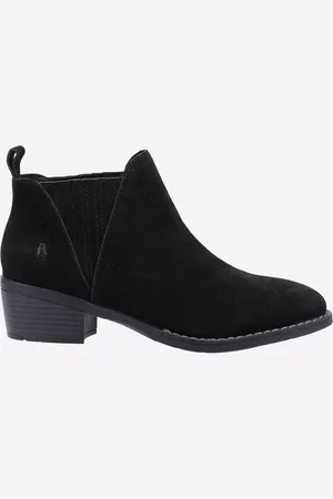 Hush Puppies Isobel Leren Dames Zwarte Laarzen