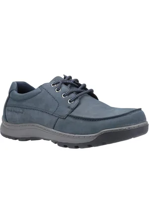 Hush Puppies Tucker Leren Heren Marineblauwe Nubuck Veterschoenen
