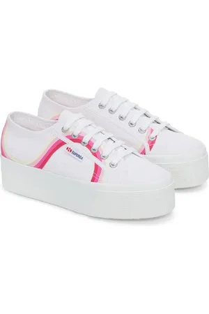 Superga 2790 Ronde Strepen Katoen Damestrainers /Schaduwblauw