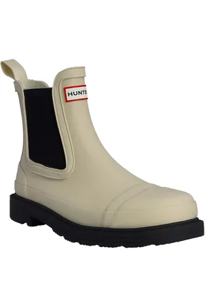 Hunter Commando Rubber Gravel/Zwart Wellington Laarzen