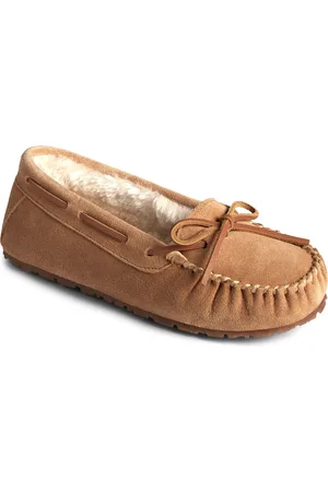 Sperry Reina Suède Damessloffen In Kaneelkleur