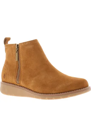 Hush Puppies Maddy Wide Suede Grijze Laarzen Voor Dames