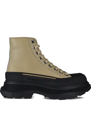 Alexander McQueen Tread Slick hoge enkellaarzen beige