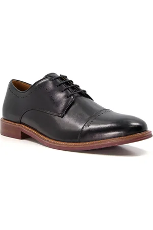 Dune Dune Savion Leren Zwarte Oxford Schoenen Voor Heren
