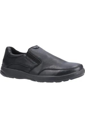 Hush Puppies Aaron Leren Zwarte Heren Loafers