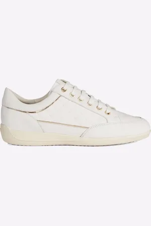 Geox D MYRIA Imitatieleer Dames Witte Sneakers