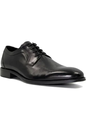 Dune Dune Sheath Leren Zwarte Oxford Schoenen Voor Heren
