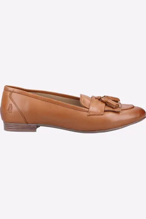 Hush Puppies Marissa Tassel Leren Damesslippers In Tan.