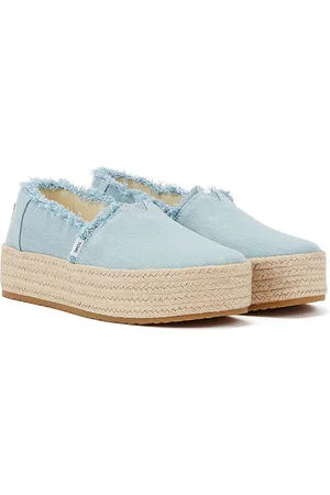 TOMS Gewassen Denim Valcia Pastelblauw Vrouwen Espadrilles