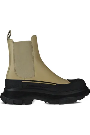 Alexander McQueen Tread Slick enkellaarzen beige