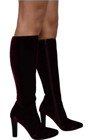 Saint Laurent Laarzen Lily Bordeaux Bordeaux