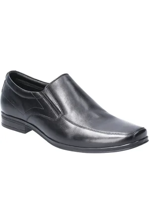 Hush Puppies Billy Leren Zwarte Instappers Voor Heren