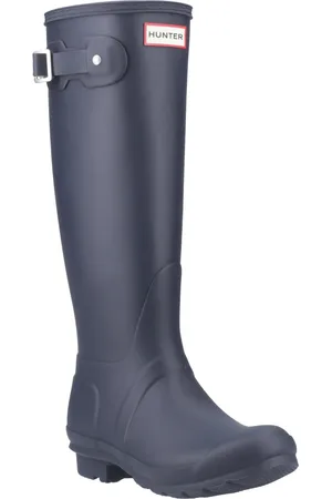 Hunter Originele Tall Wellington met ruitjesrugband