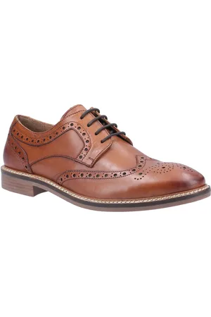 Hush Puppies Bryson Leren Heren Tan Brogues Schoenen