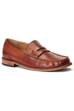 Base London Garfield Leren Herenpantoffels Burnt Tan
