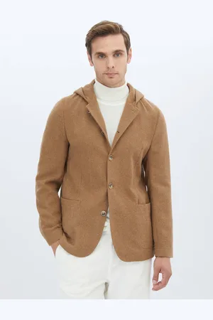 Kip Effen modern fit jasje van wolmix
