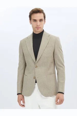 Kip Effen modern fit jasje van wolmix