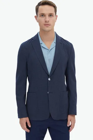 Kip Gestreept modern fit jasje
