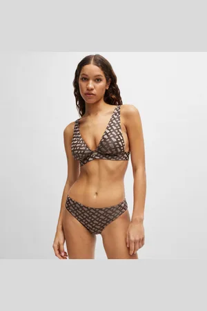 HUGO BOSS Dames Monogram Jacquard Bikini Bralette in