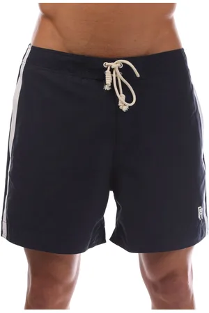 Palm Angels Herenzwemshort met monogram in marine-wit