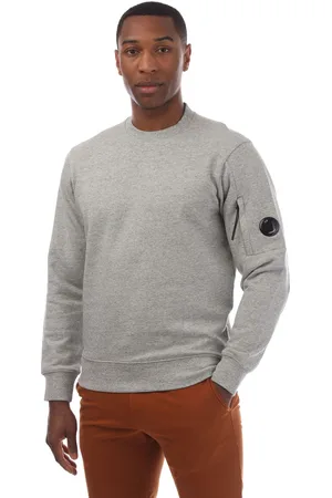 C.P. Company Heren Diagonal Raised Fleece Lens Crewneck Sweatshirt in
