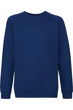 Fruit Of The Loom Kind/ Kinderen Unisex Raglan Mouwen Sweatshirt (Marine)