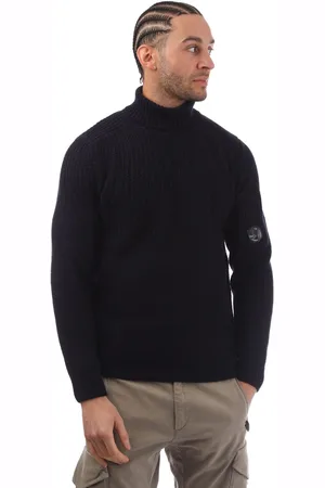 C.P. Company Gebreide heren trui van in marineblauw