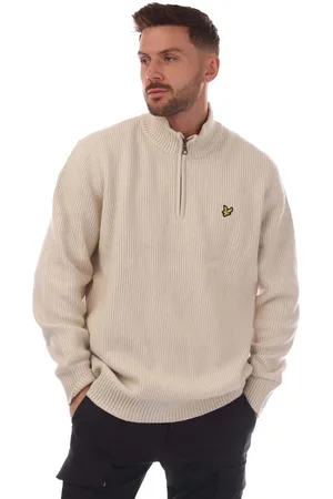 Lyle & Scott Lyle And Scott Shaker Stitch Sweater met Kwartrits in voor heren