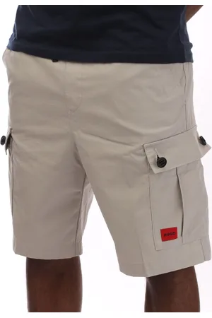 HUGO BOSS Heren Garlio242 Red Logo Label Shorts in