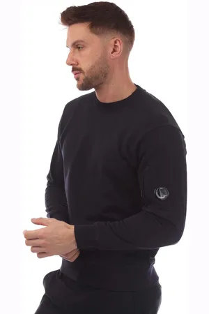 C.P. Company Heren Diagonal Raised Fleece Lens Crewneck Sweatshirt in