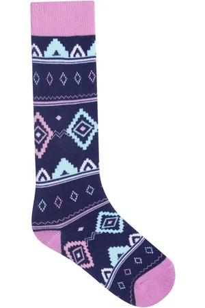 Dare 2B Fair Isle naadloze kindersokken (Orchidee/Maanlicht Denim)