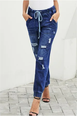 Azura Exchange Dames Joggingbroek met Touwtjes en Zakken in