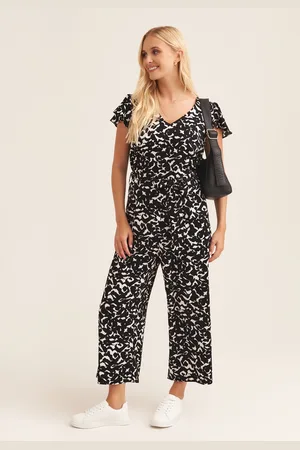 Gini London Engel Mouw Culotte Jumpsuit