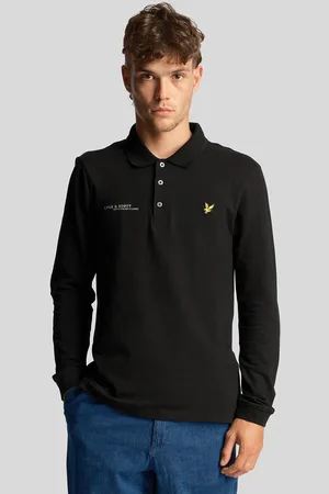Lyle & Scott Heren polo met lange mouwen en bijpassende print in het