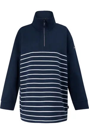 Regatta Dames/Dames Bayletta Sweatshirt met Halve Plooi (Marine / Wit)
