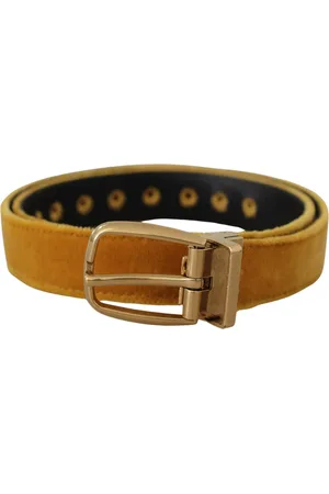 Dolce & Gabbana Authentieke Velours Logo Gesp Riem