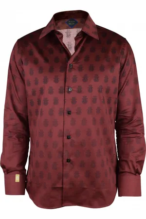 BILLIONAIRE Miljardair LS Milano All-over shirt bordeaux