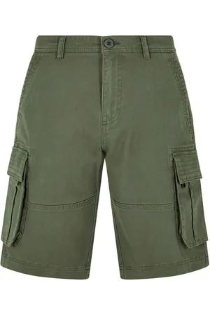 Weird Fish Heren Rigney Cargo Shorts (Donkergroen)