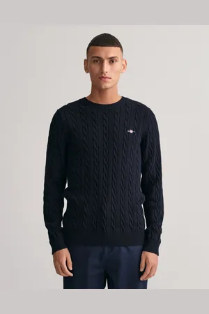 GANT Heren Katoenen Kabeltop Crew Neck Trui