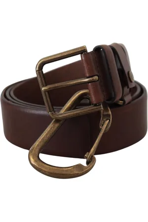 Dolce & Gabbana Prachtige Leren Riem met Metalen Gesp Sluiting