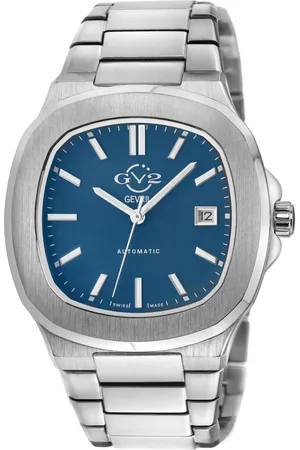 GV2 by Gevril Automatische Heren Potente Zwitserse Automatische Blauw Wijzerplaat 316L Roestvrijstalen Armband Horloge