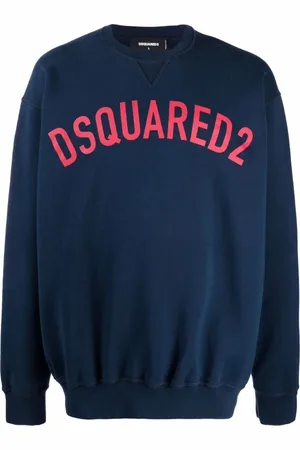 Dsquared2 Gebogen logo marineblauw sweatshirt