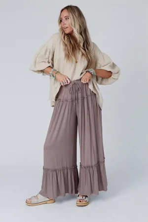Azura Exchange Gelaagde Wijde Pantalon