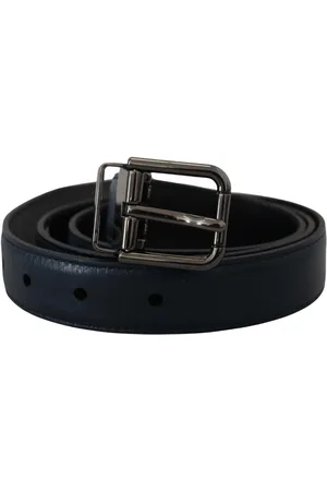 Dolce & Gabbana Prachtige Leren Riem met Metalen Gesp Sluiting