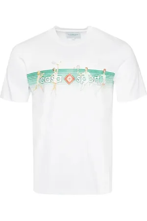 Casablanca Speels Strepen Design T-shirt