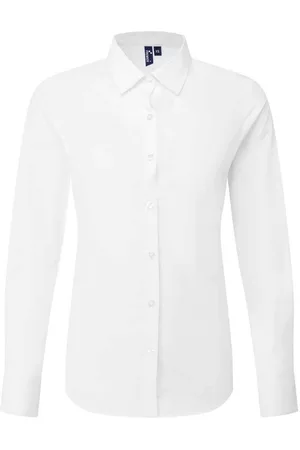 Premier Dames Recyclight Poplin Lange Mouw Shirt