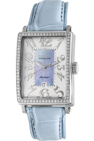 Gevril Dames 6207NL Glamour Automatisch Blauwe Diamant Horloge